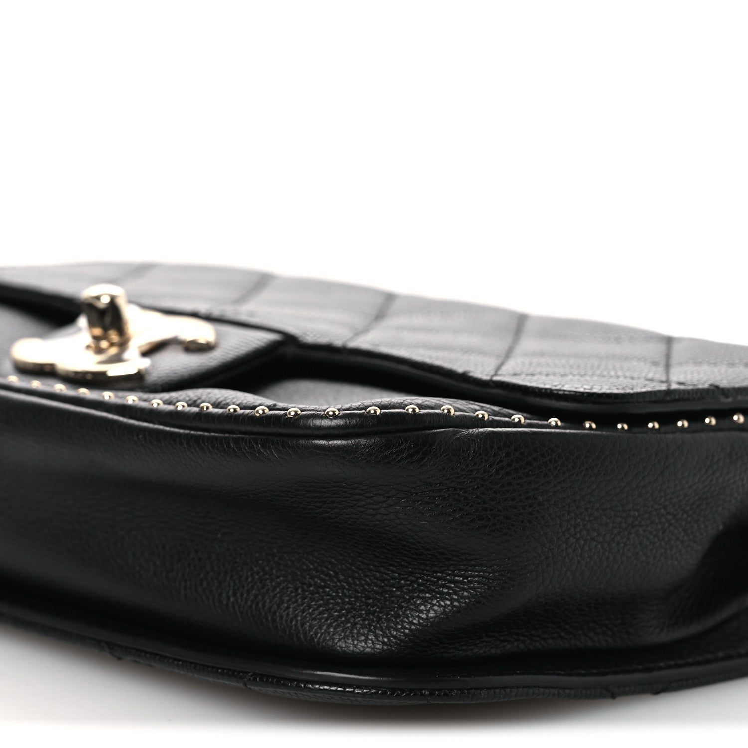 Chanel Caviar Quilted Small Studded Flap Black 10 of 11