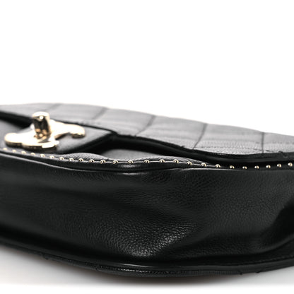 Chanel Caviar Quilted Small Studded Flap Black 10 of 11