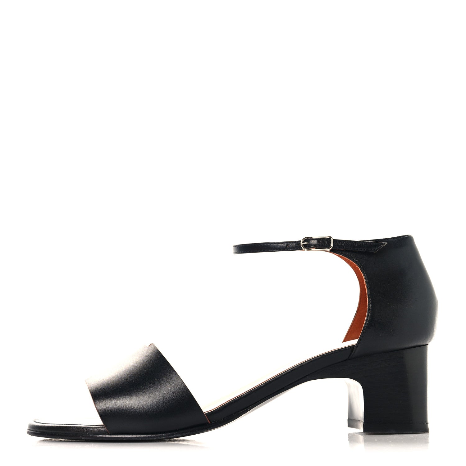 Hermes Calfskin Demoiselle Sandals 39 Black 1 of 10