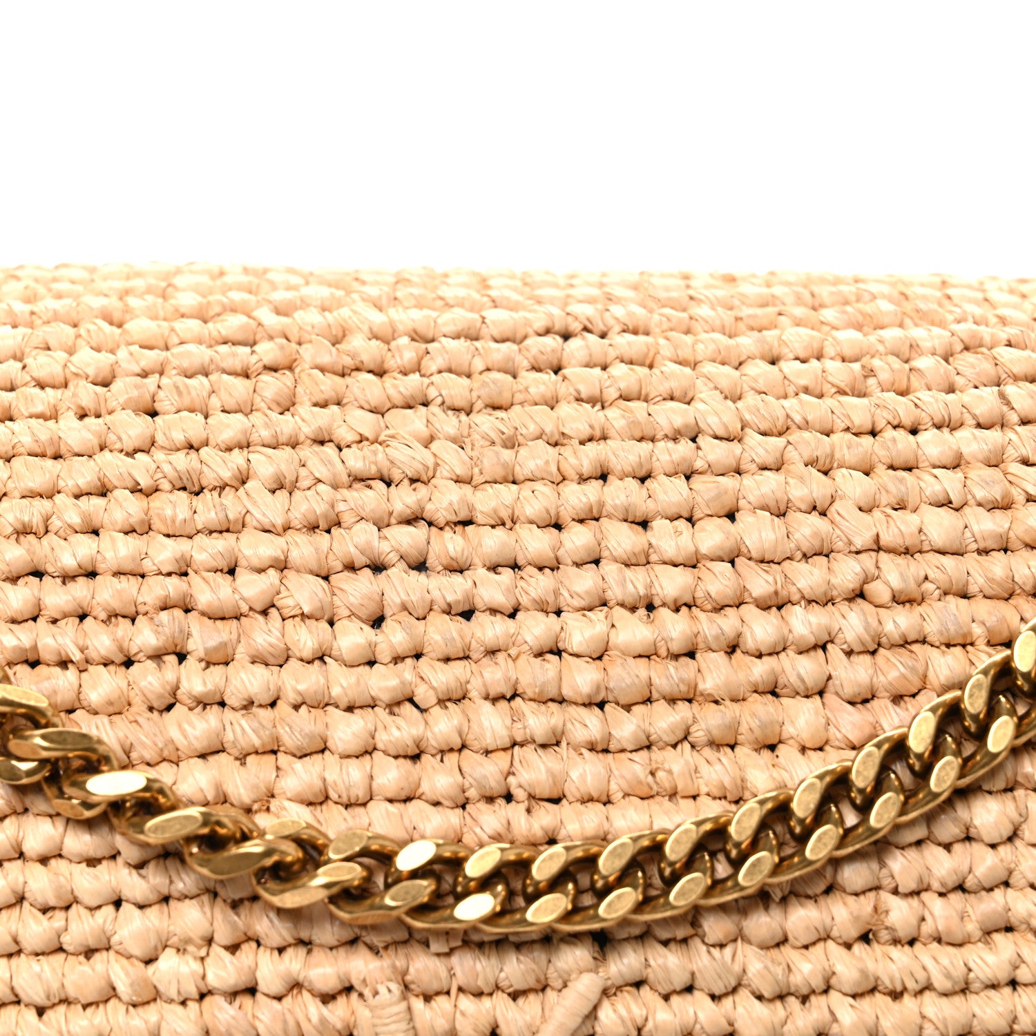 Saint Laurent Raffia Medium Monogram Kate Satchel Natural 8 of 10