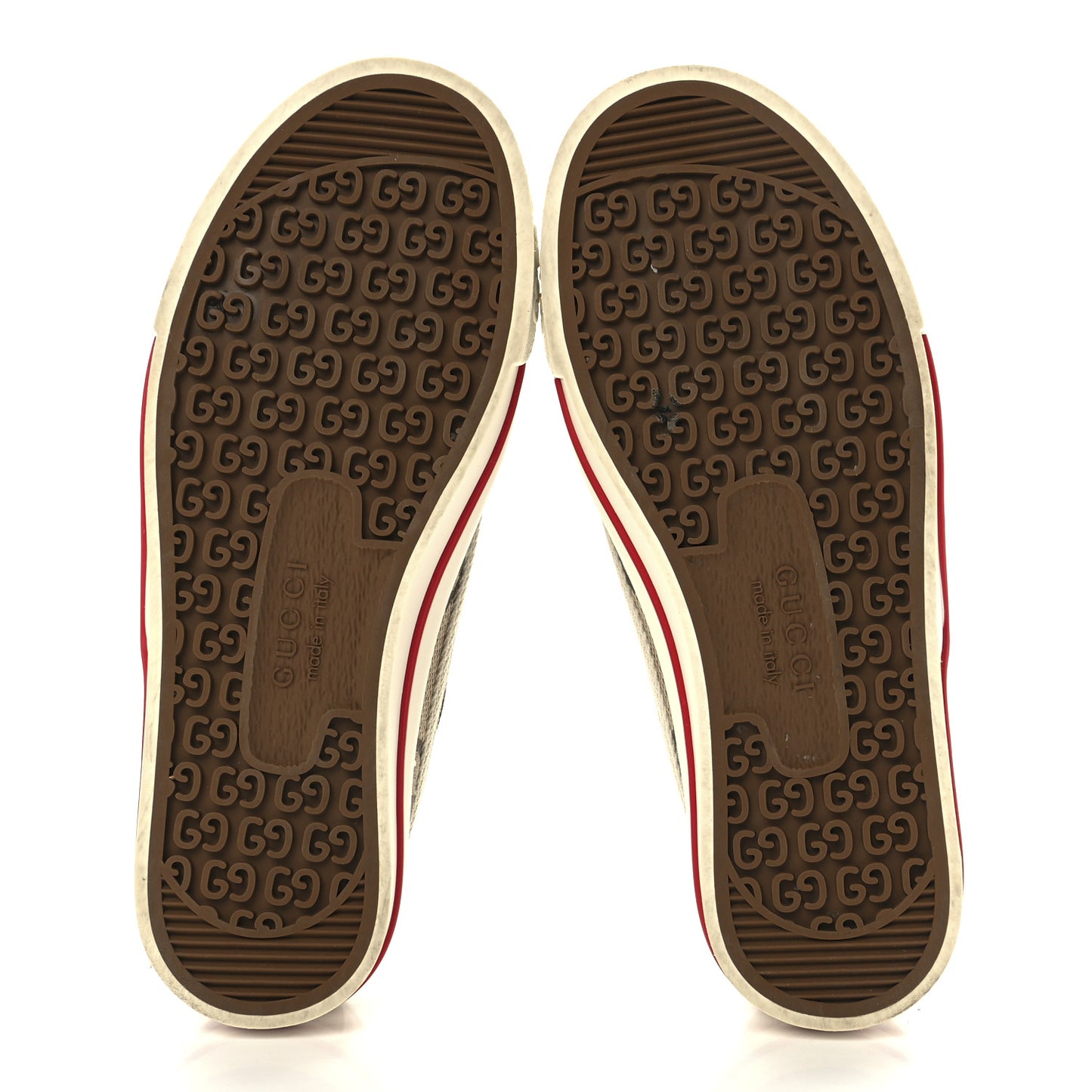 Monogram Jumbo GG Web Womens 1977 Tennis Velcro Strap Sneakers 36 Camel Ebony Mystic White