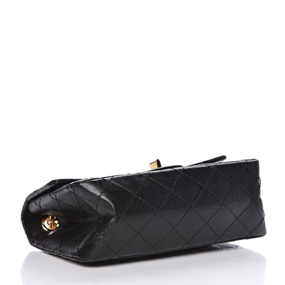Chanel Aged Calfskin Quilted 2.55 Reissue Mini Flap Black 4 of 10