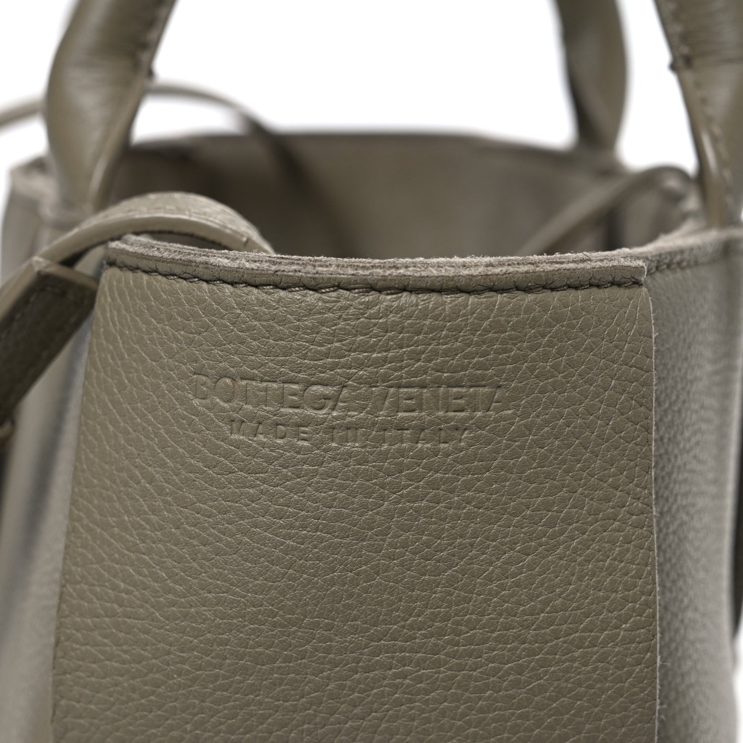 Bottega Veneta Nappa Maxi Intreccio Mini Arco Tote Taupe Grey