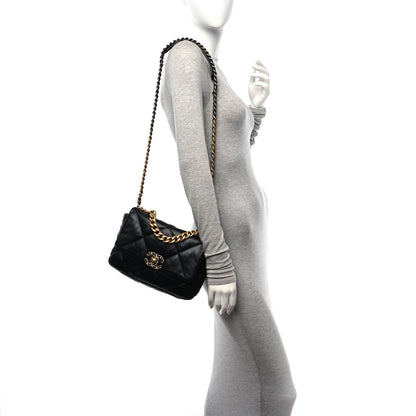 Chanel Lambskin Quilted Medium Chanel 19 Flap Black 3 of 11