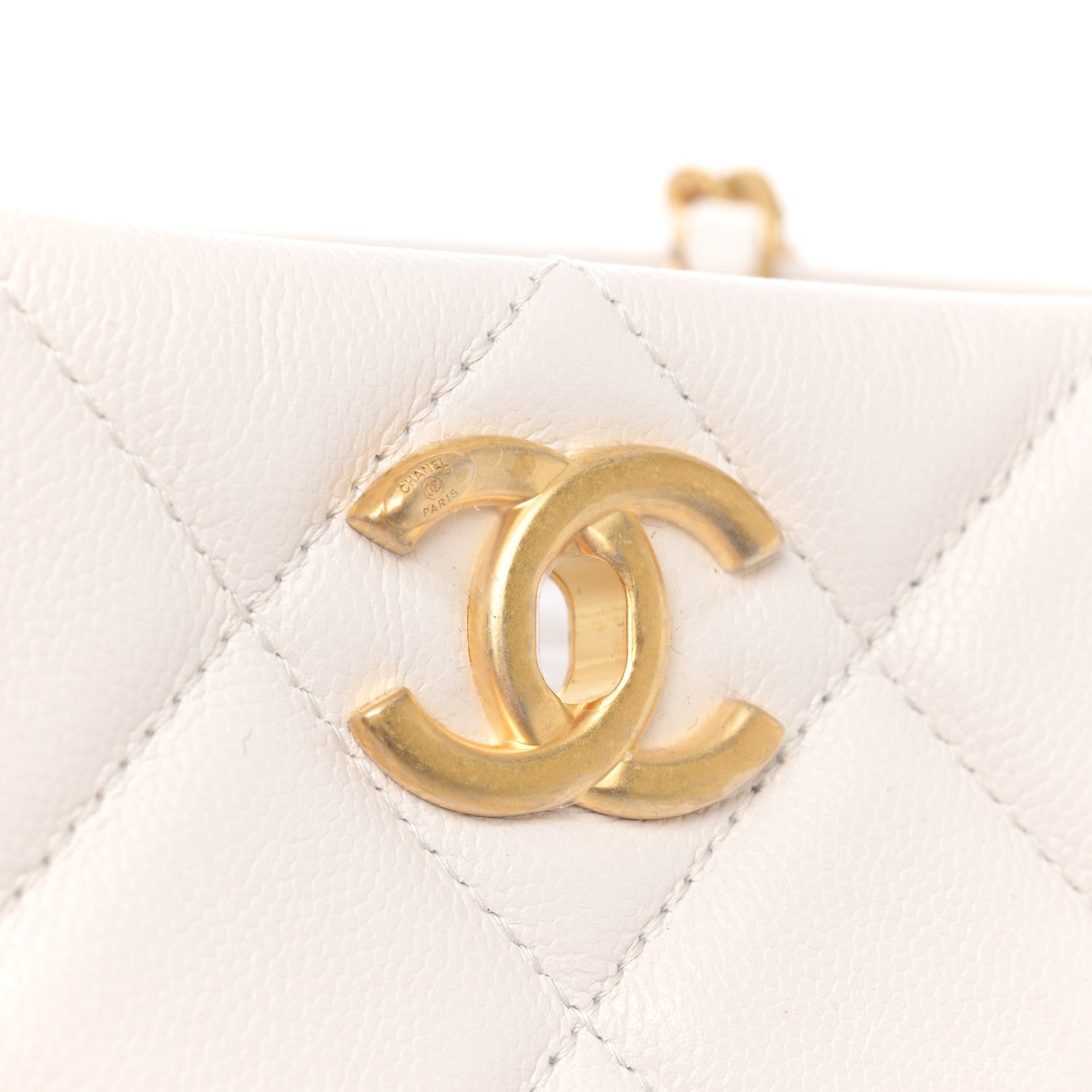 Chanel Caviar Quilted Sweet Classic Shopping Tote White 11 of 11