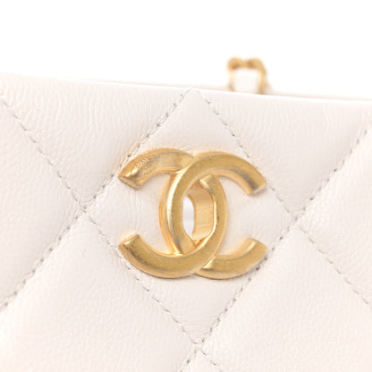 Chanel Caviar Quilted Sweet Classic Shopping Tote White 11 of 11