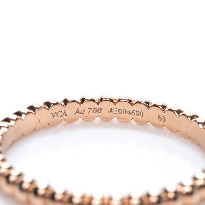 Van Cleef & Arpels 18K Rose Gold Small Perlee Ring 53 6.5 4 of 5