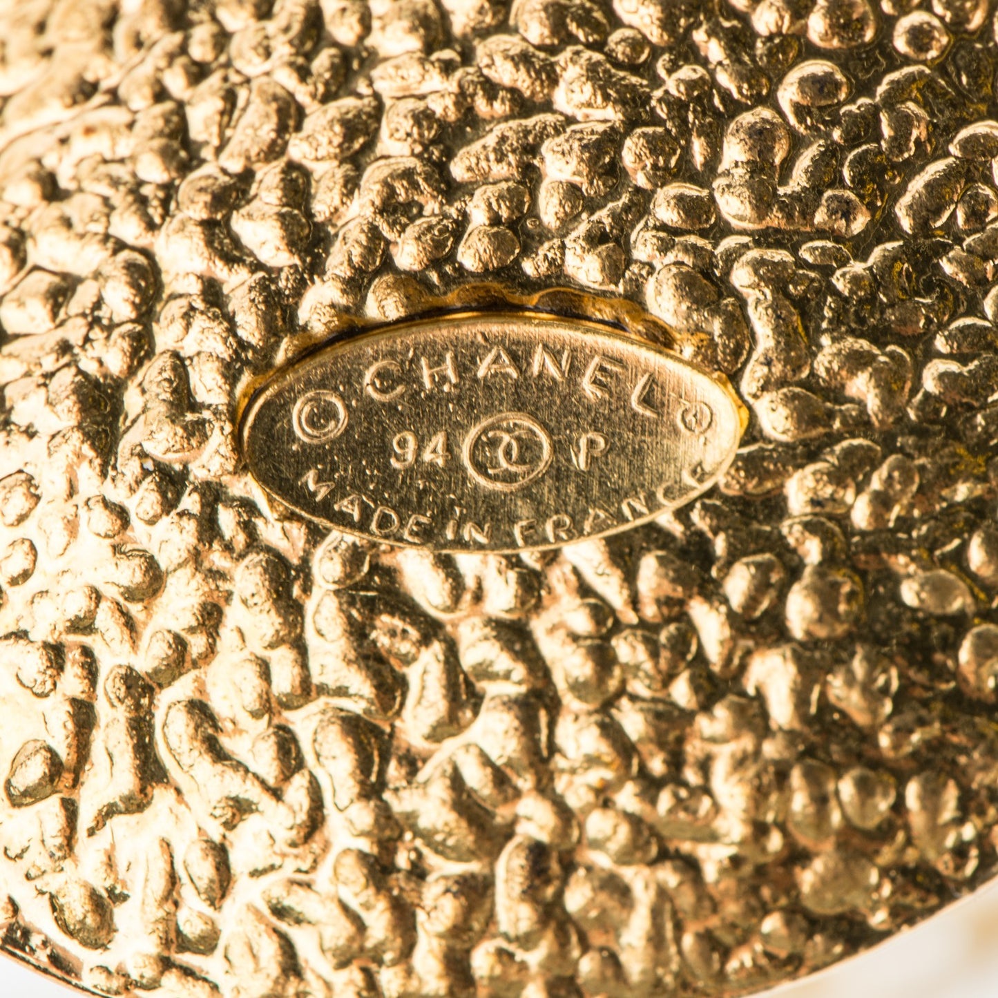 CC Medallion Long Chain Necklace Gold