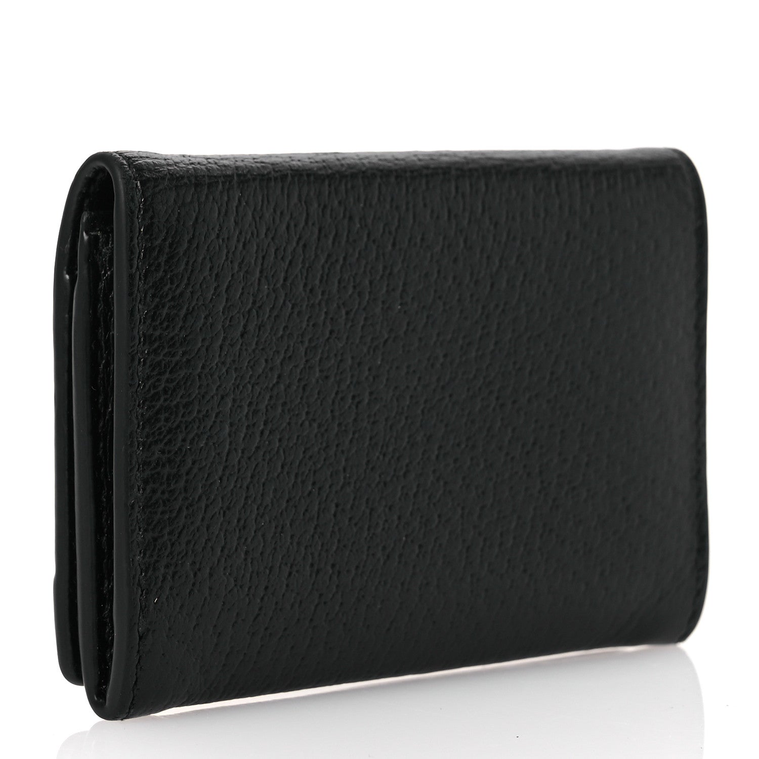 Gucci Textured Dollar Calfskin Interlocking G Card Case Black 3 of 9