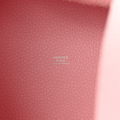 Hermes Taurillon Clemence Picotin Lock 22 MM Rose Sakura 6 of 12