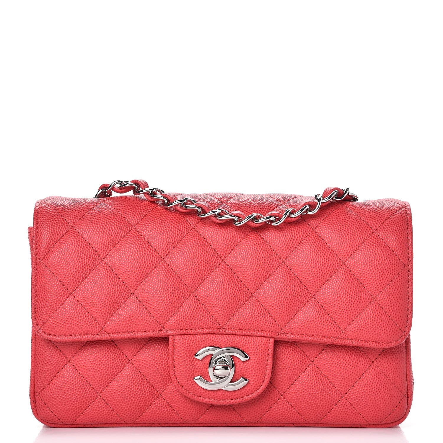 Chanel Caviar Quilted Mini Rectangular Flap Light Red 1 of 7