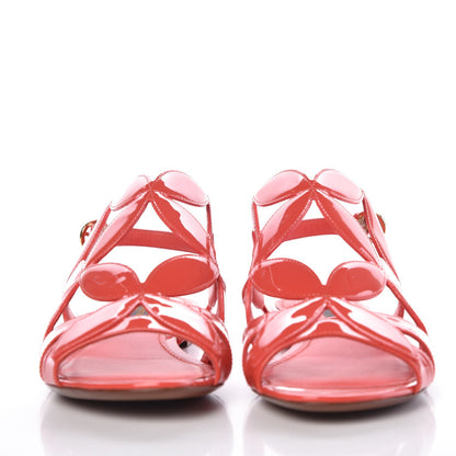 Louis Vuitton Patent Springtime Flat Sandals 37 Corail 2 of 10