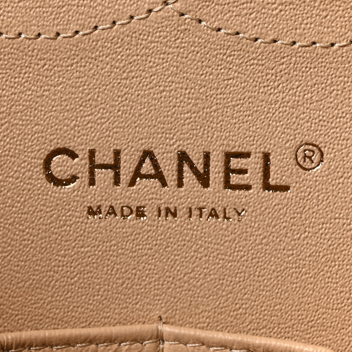 Caviar Quilted Jumbo Double Flap Beige