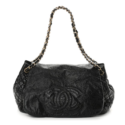 Chanel Vinyl XL Rock and Chain Flap Black 1 of 10