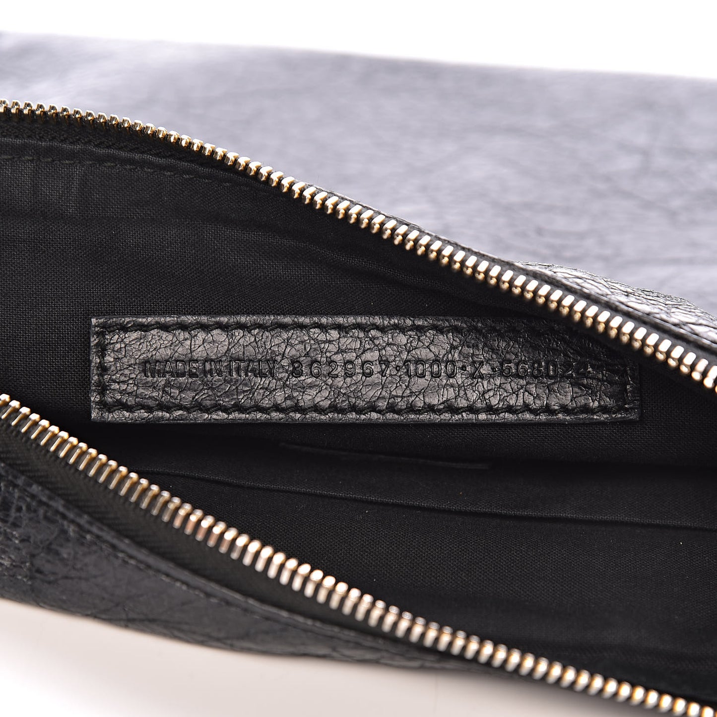 Agneau Classic Gold Hardware Small Pouch Black