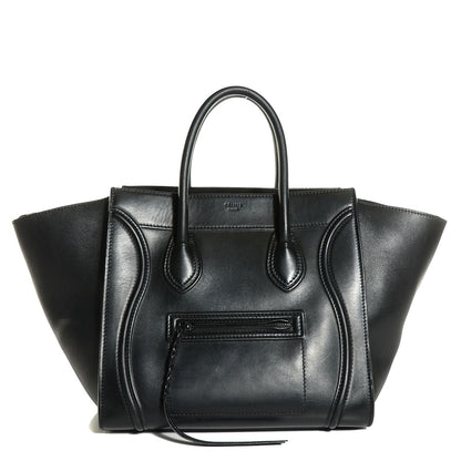 Celine Calfskin Medium Phantom Luggage Black 1 of 9