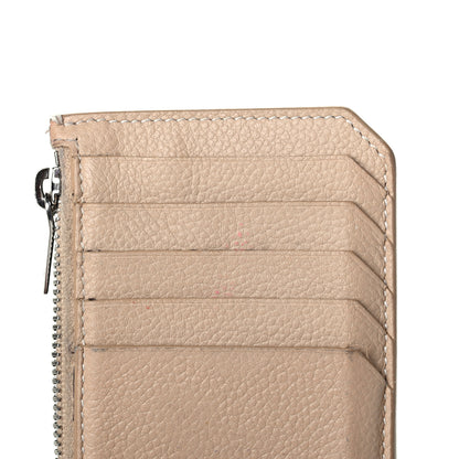 Saint Laurent Grained Calfskin 5 Fragments Zip Pouch Card Holder Nude Powder 5 of 8