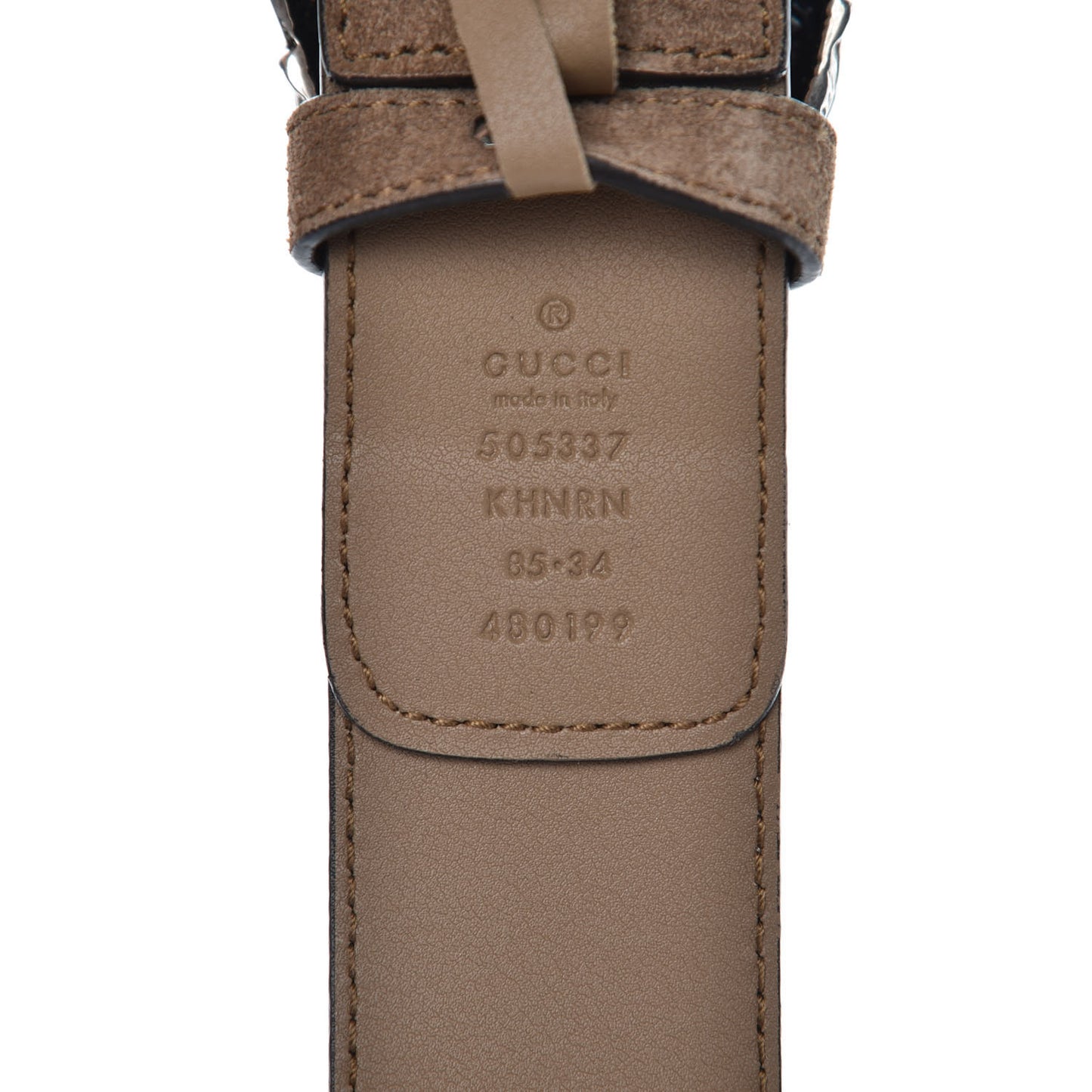GG Supreme Monogram Suede Dionysus 40mm Belt 85 34 Beige Taupe
