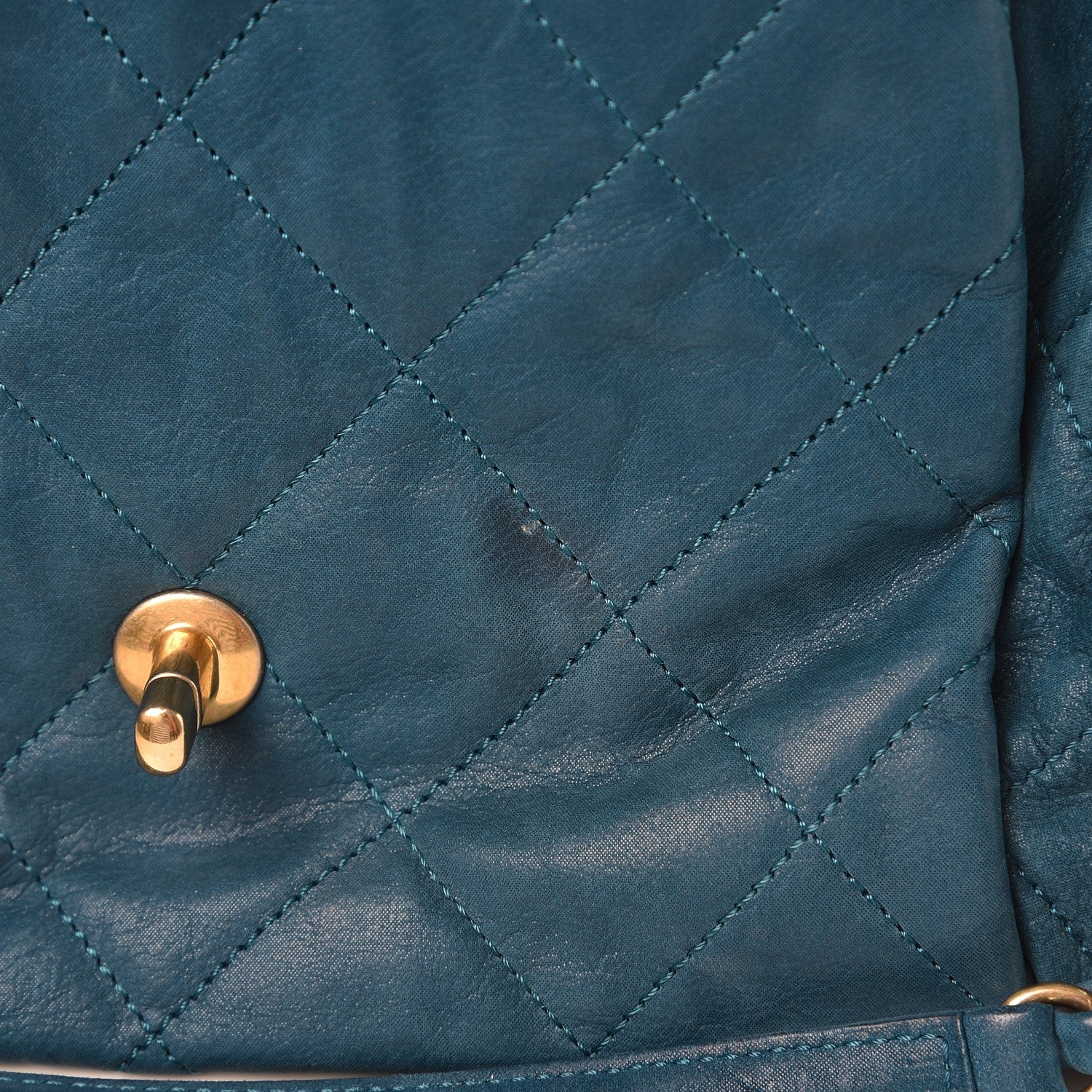 Chanel Iridescent Calfskin Large Chic Quilt Flap Dark Blue 8 of 8