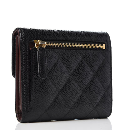 Chanel Caviar Quilted Compact Flap Wallet Black 3 of 9
