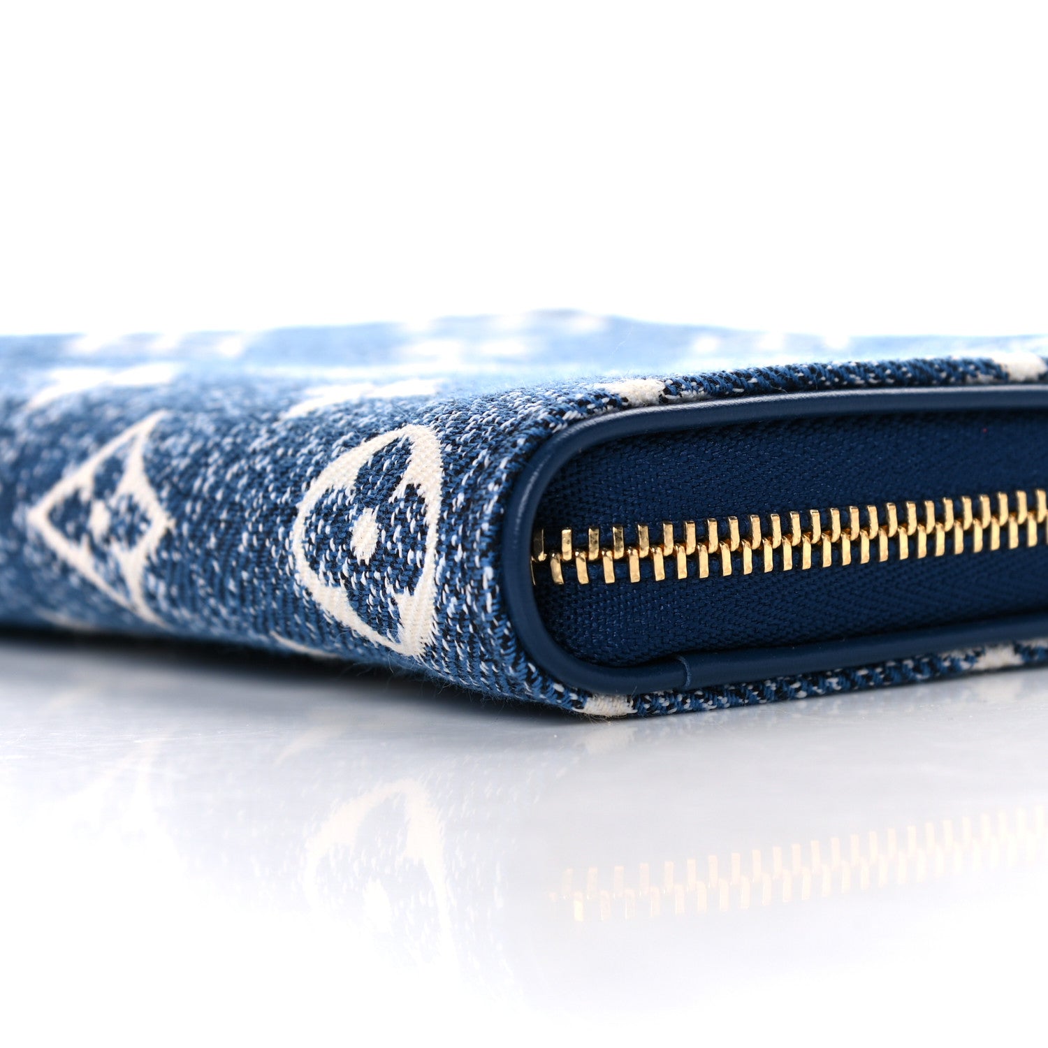 Louis Vuitton Denim Monogram Jacquard Zippy Coin Purse Bleu 8 of 9