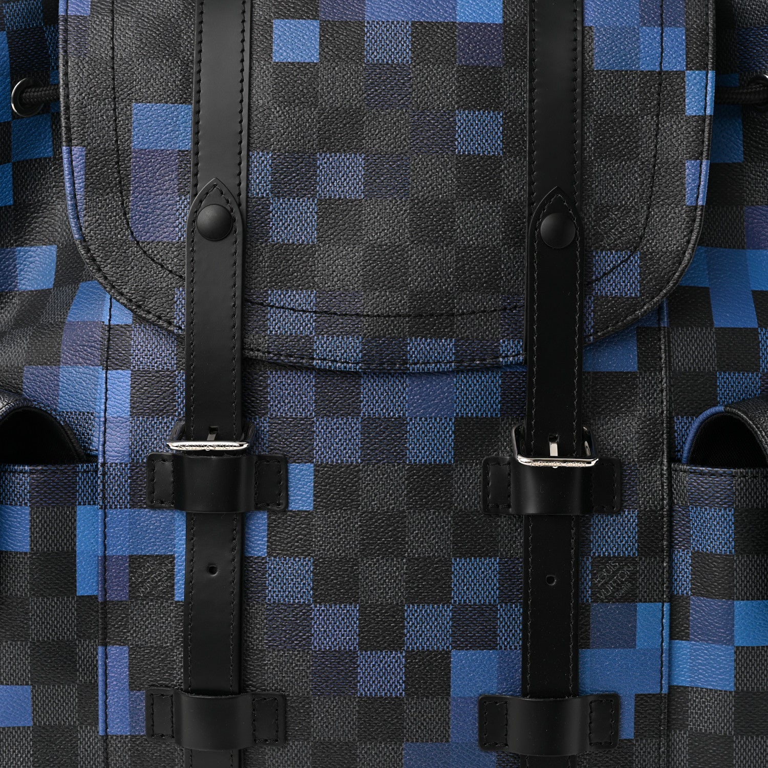 louis vuitton christopher pm damier graphite blue stripe backpack Louis Vuitton Damier Graphite Pixel Christopher PM Backpack Blue 1328167 –  FASHIONPHILE