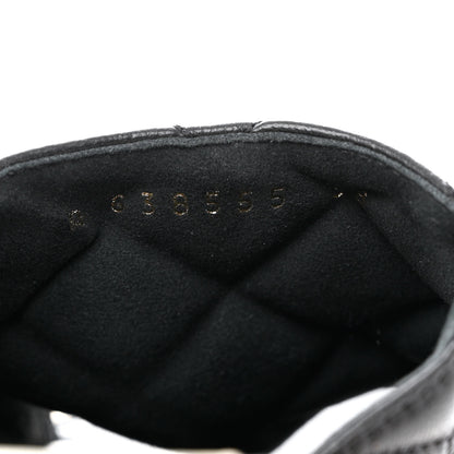 Chanel Lambskin Quilted CC Wedge Sandals 38 Black 8 of 8