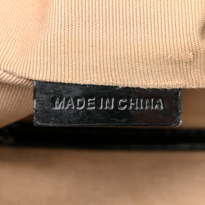 Burberry Patent Trim Nova Check Shopper Tote Black 7 of 21