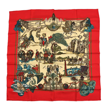 Hermes Silk Au Fil De La Soie Scarf 90 1 of 3