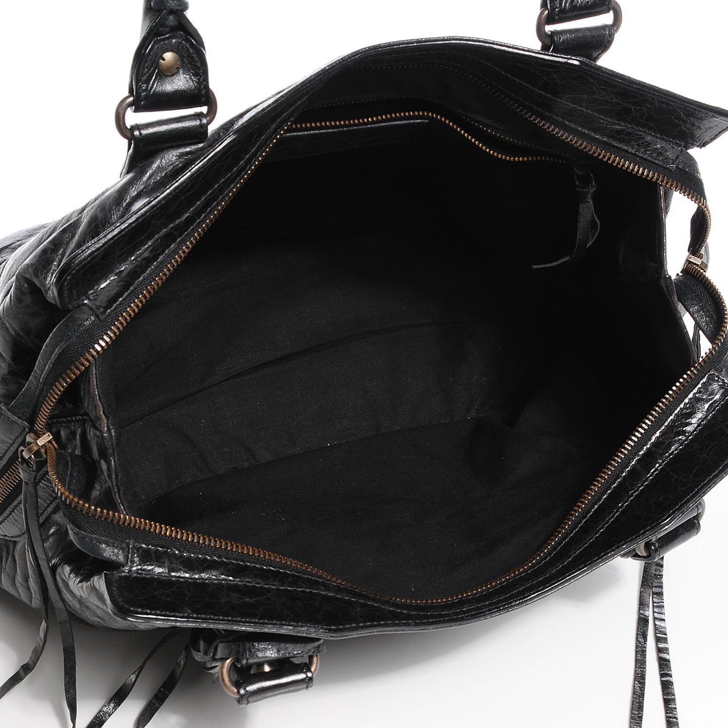 Agneau Classic Hardware Step Bag Black