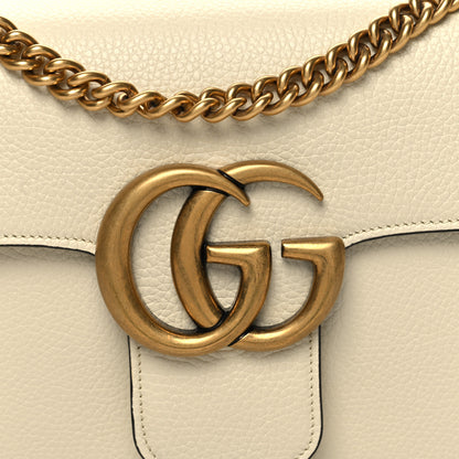 Gucci Calfskin Medium GG Marmont Chain Handle Bag Mystic White 9 of 11