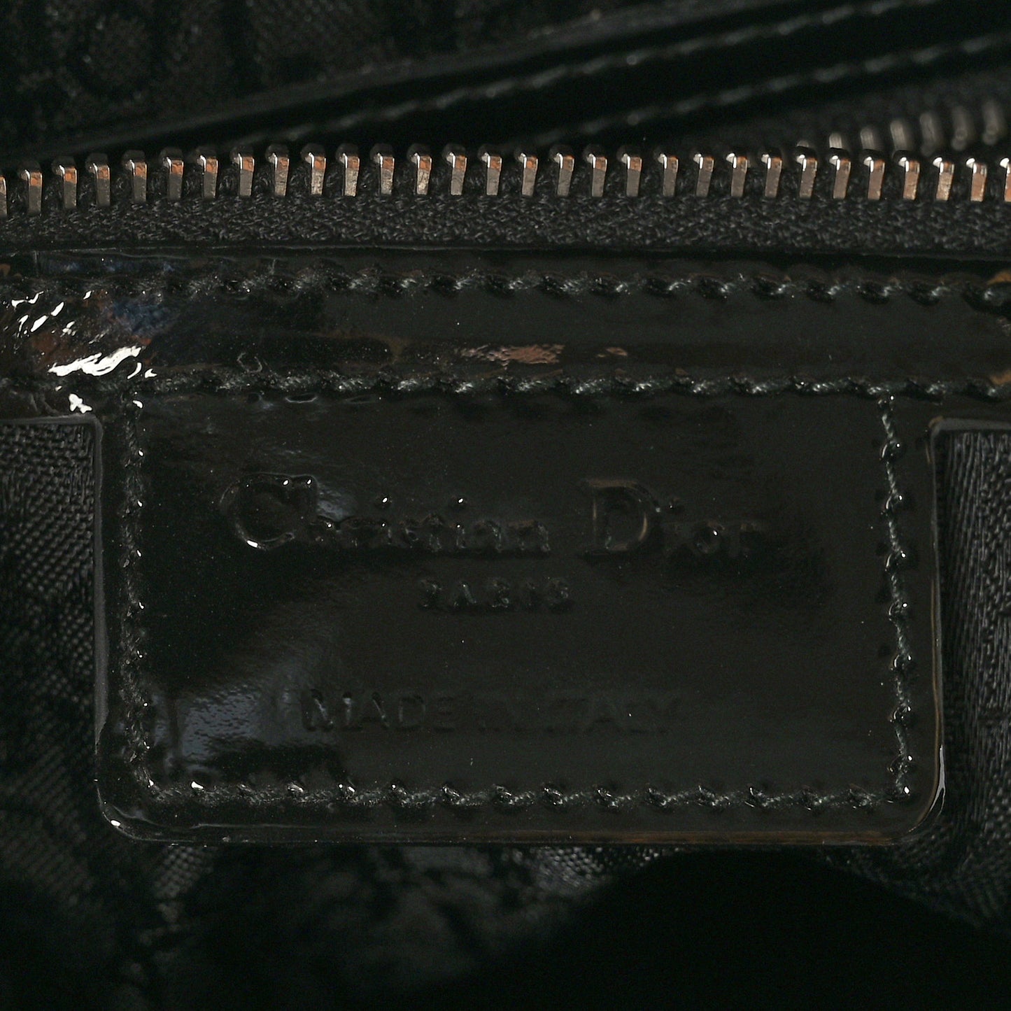 Patent Cannage Large Lady Dior Black