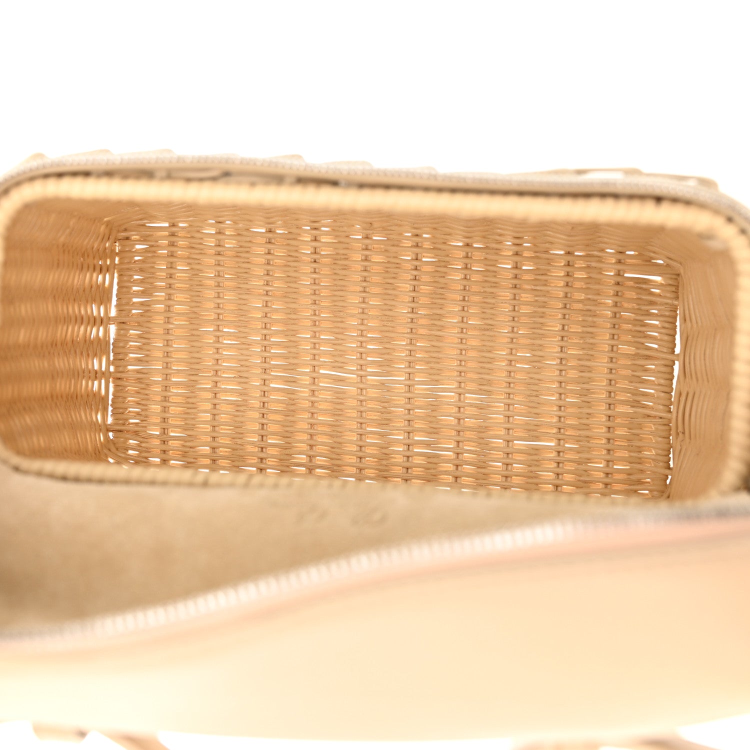 Loro Piana Wicker Calfskin North South L19 Extra Pocket Pouch Ivory 5 of 9