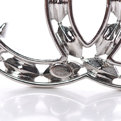 Chanel Crystal Starfall CC Brooch Silver 4 of 5