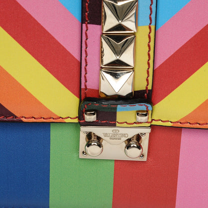 Valentino Garavani Vitello 1973 Medium Glam Lock Rockstud Flap Multicolor 6 of 7