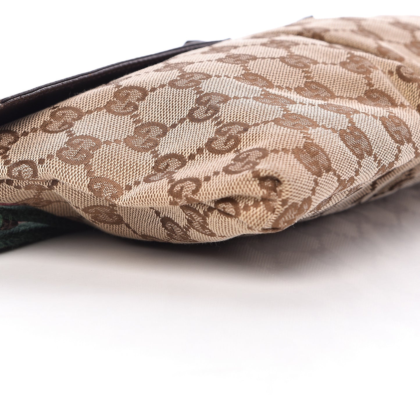 Monogram Web Belt Bag Dark Brown