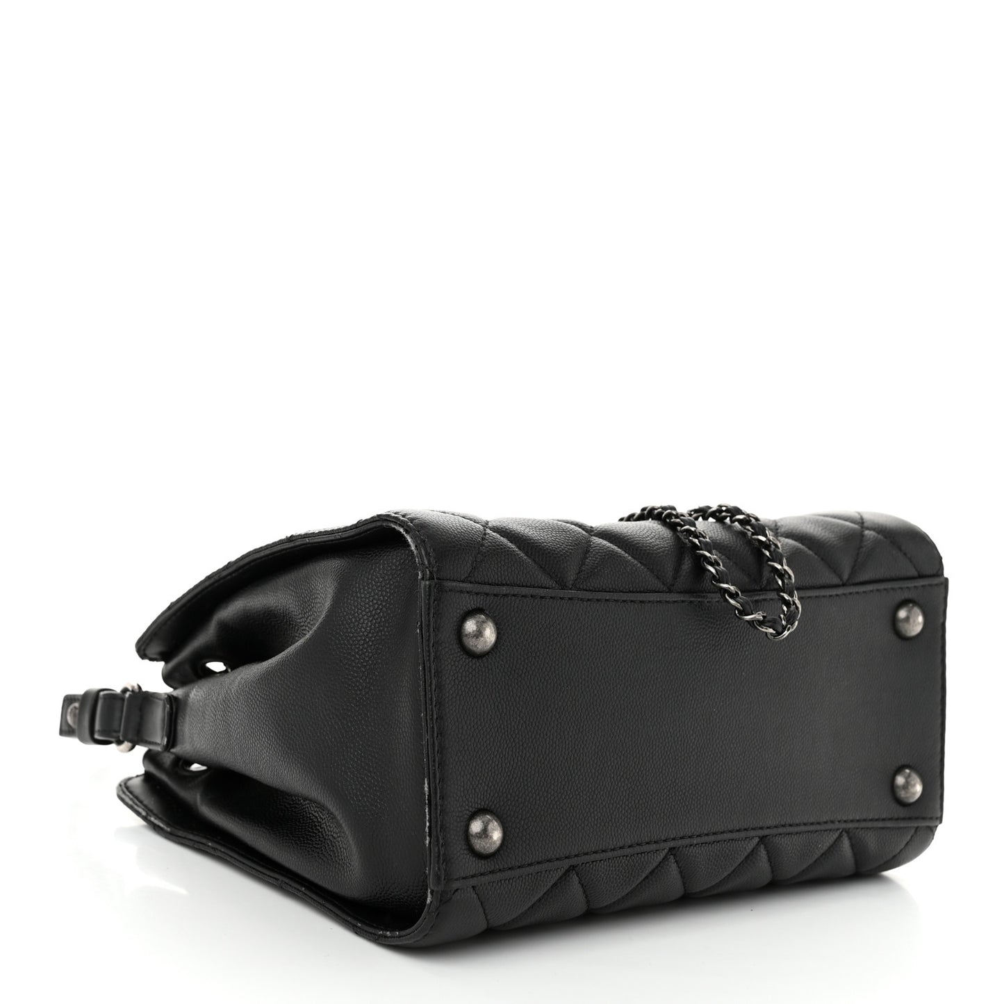 Caviar Quilted Small CC Bucket Bag Black