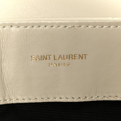 Saint Laurent Calfskin Y Quilted Monogram Small Loulou Chain Satchel Crema Soft 6 of 11