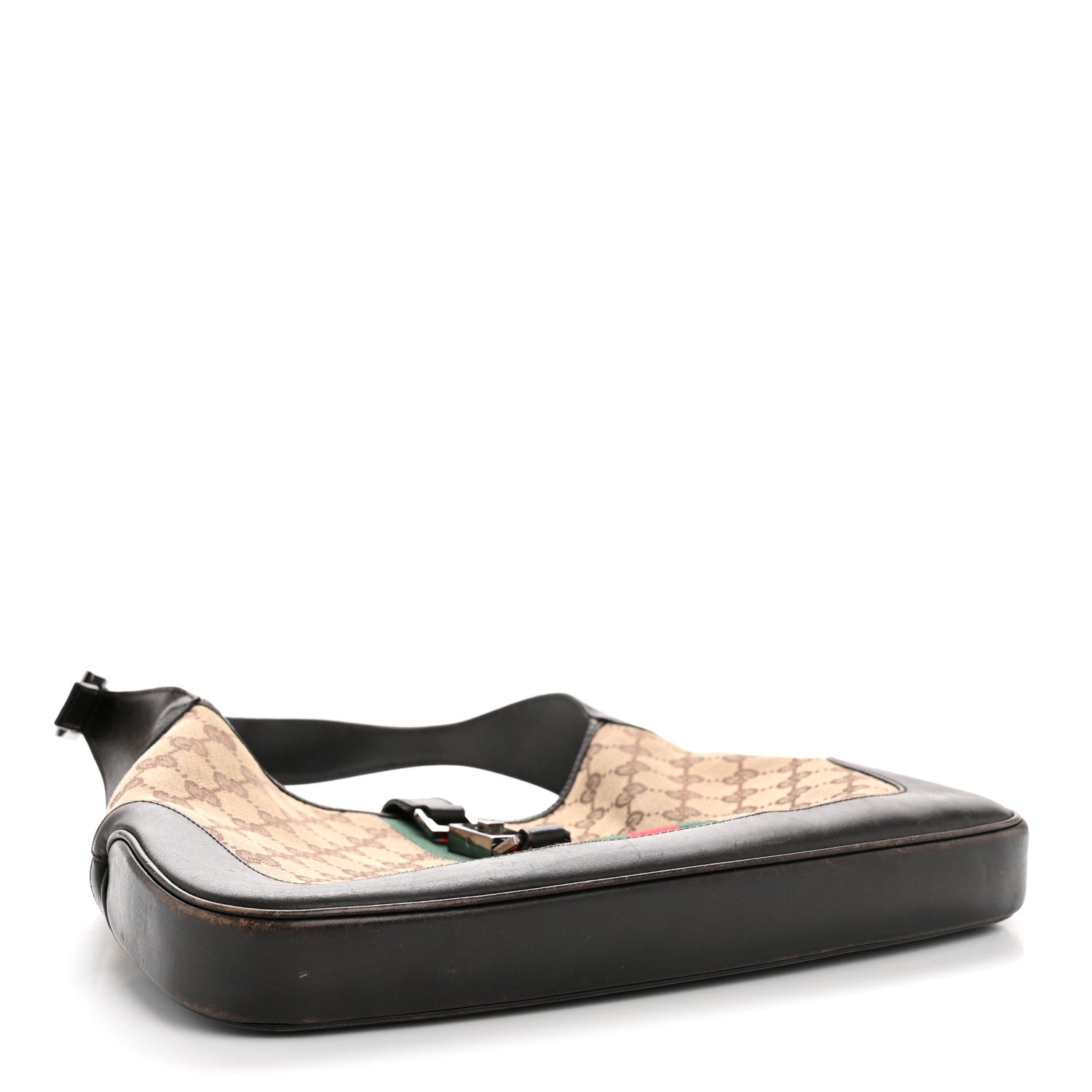 Gucci Monogram Web Jackie O Hobo Dark Brown 4 of 16