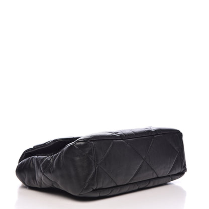 Chanel Goatskin Quilted Large 19 Flap Black 4 of 11