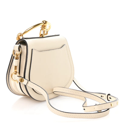 Chloe Calfskin Suede Small Nile Bracelet Bag Off White 3 of 10