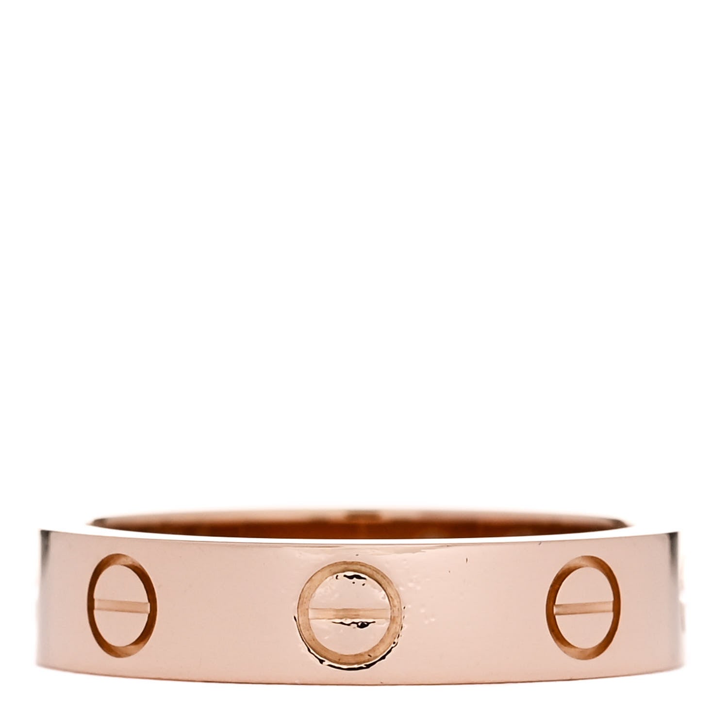 Cartier 18K Pink Gold Diamond 4mm LOVE Wedding Band Ring 49 4.75 3 of 4