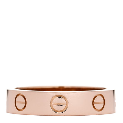 Cartier 18K Pink Gold Diamond 4mm LOVE Wedding Band Ring 49 4.75 3 of 4