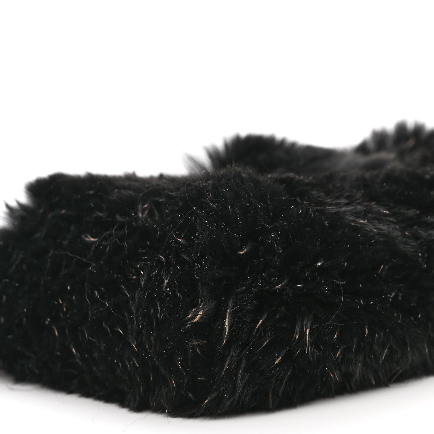 Chanel Rabbit Fur Small Clutch With Chain Black 9 of 10