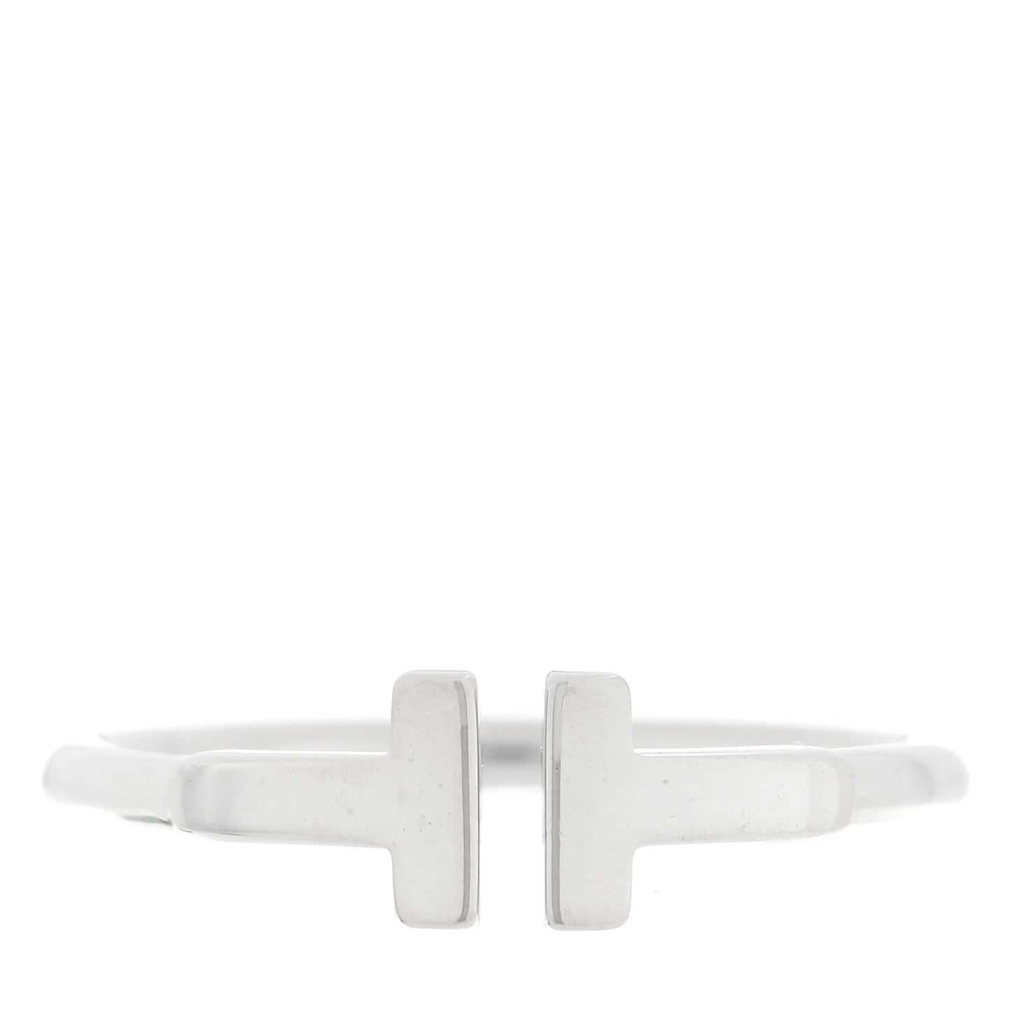 18K White Gold T Wire Ring 54 6.75
