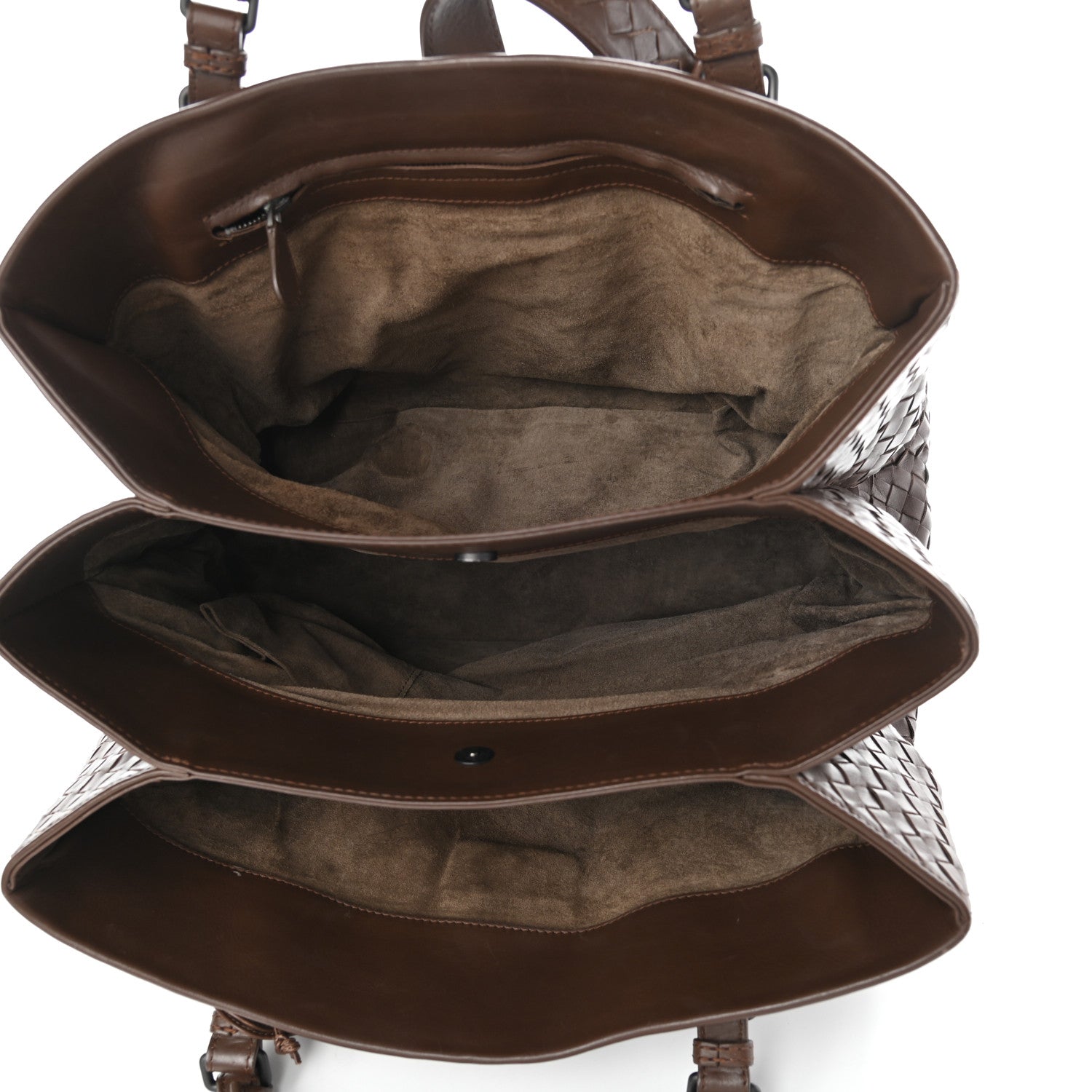 Bottega Veneta Nappa Intrecciato Medium Roma Tote Brown 6 of 10