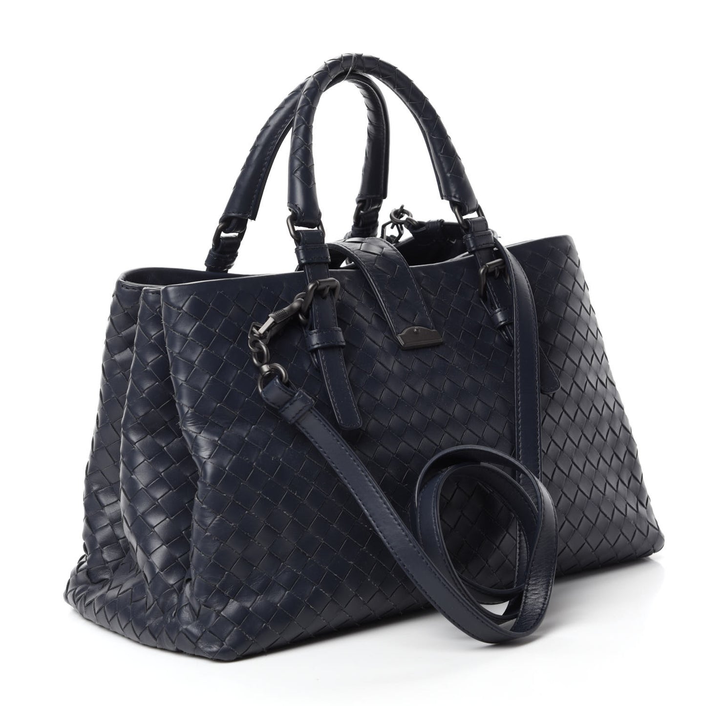 Light Calf Intrecciato Small Roma Tote Light Tourmaline