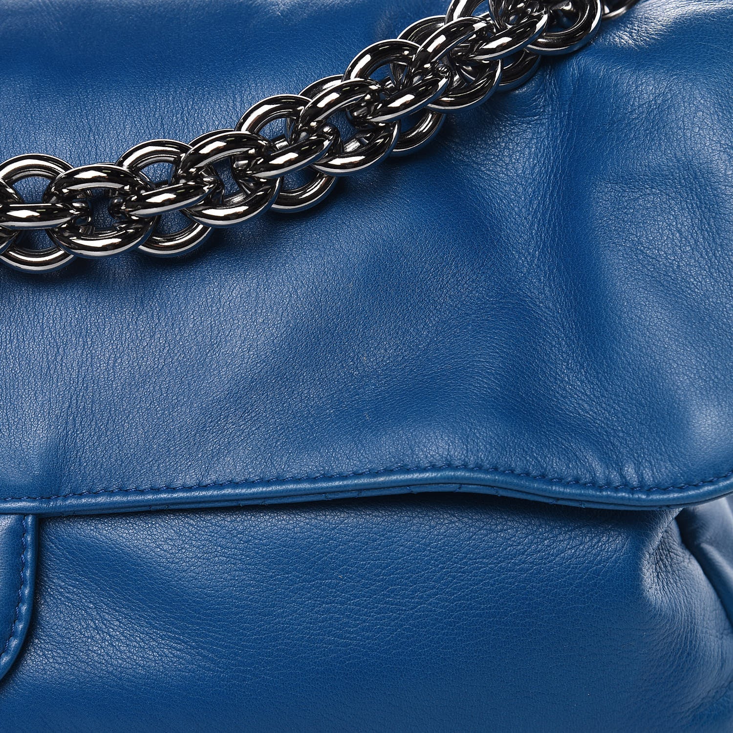 Chanel Lambskin Soft and Chain Large Flap Blue 11 of 11