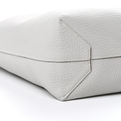 Hermes Taurillon Clemence Double Sens 36 Reversible Tote Gris Perle Orange 10 of 16