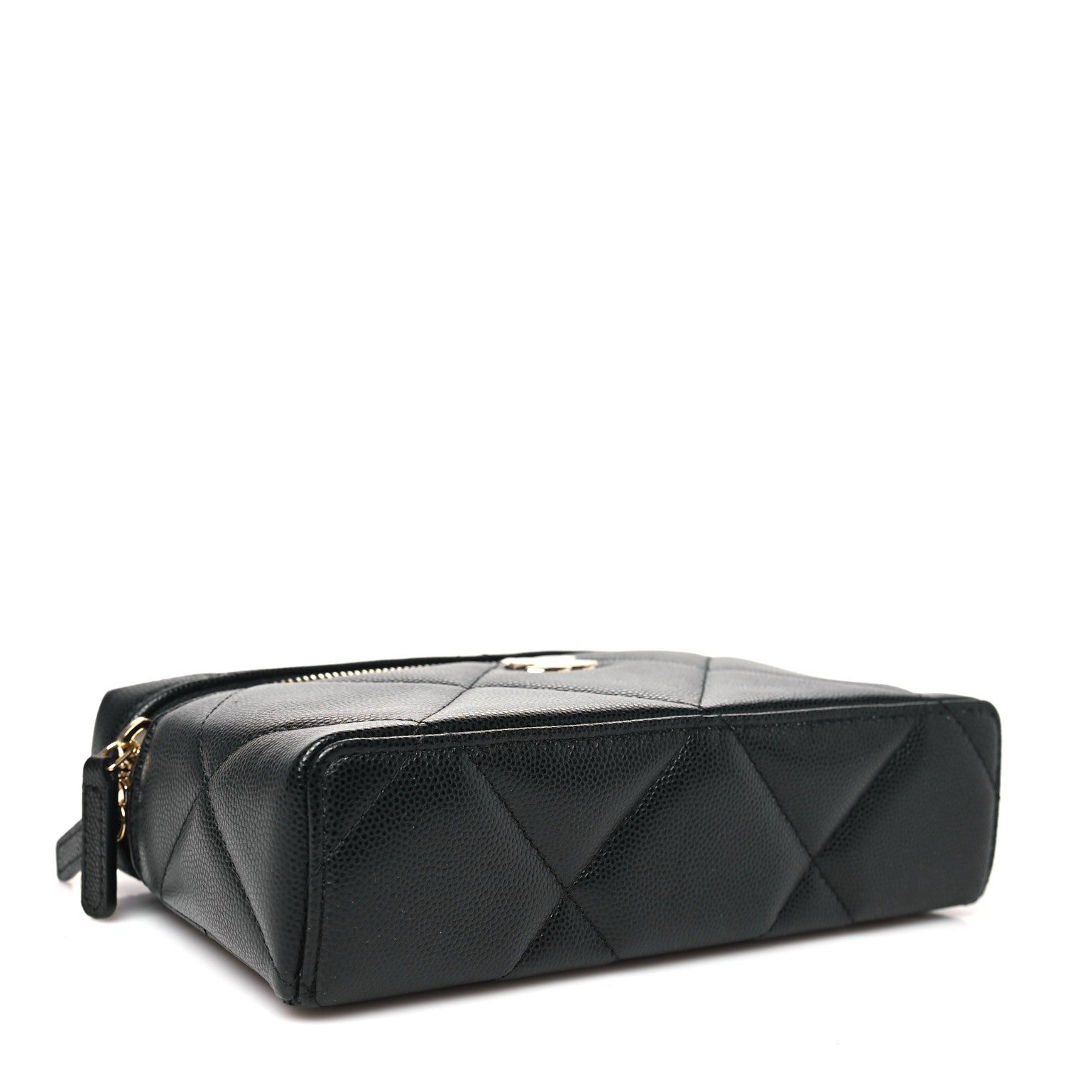 Chanel Caviar Quilted Top Handle Slim Vanity With Chain Black 4 of 11